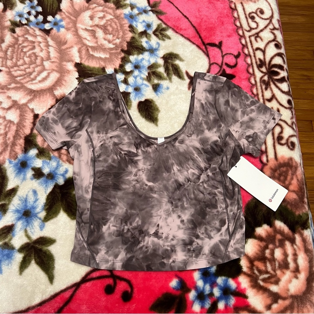 Lululemon Align T-Shirt Gray Tie Dye 10
